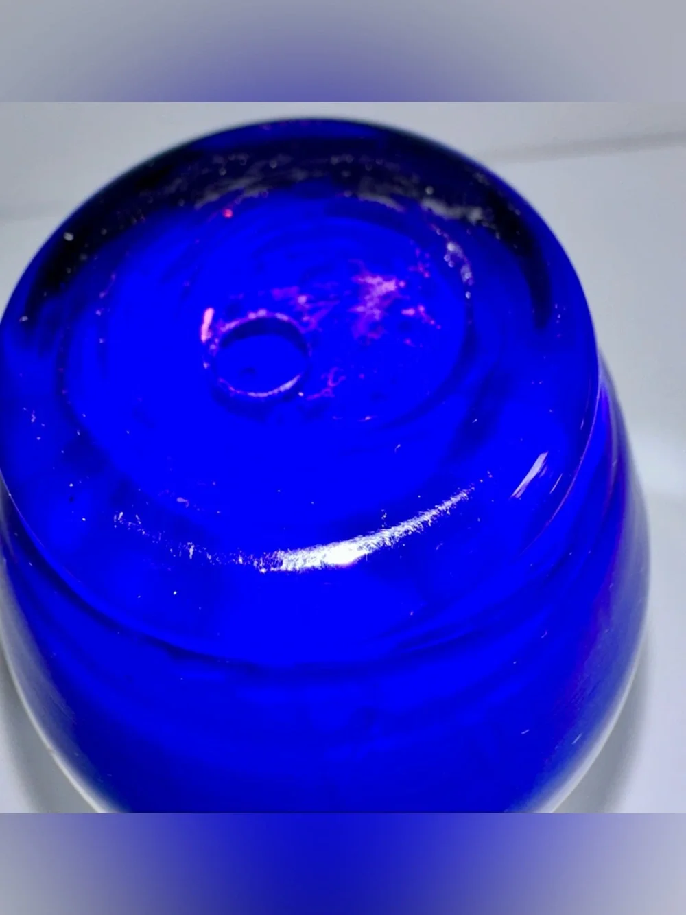 Vintage Blue Fluted Glass Bud Vase - Picture 7 of 12
